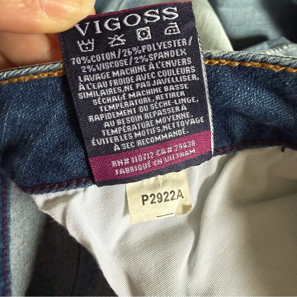 Vigoss Light Blue Wash Jagger Skinny Mid-Rise Denim Jeans Americana Streetwear - Picture 6 of 12